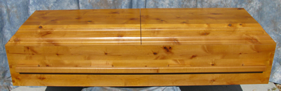 Alder Casket made from solid alder wood.