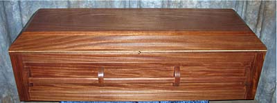 Oversized mahogany casket