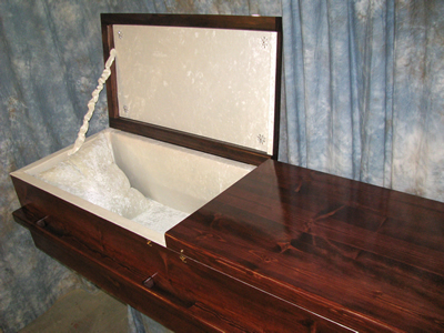 Pine Box 2 Piece Lid Open