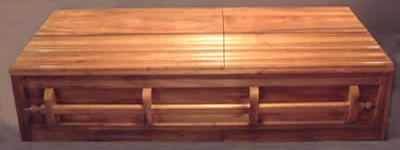 Solid Poplar Wood Casket.