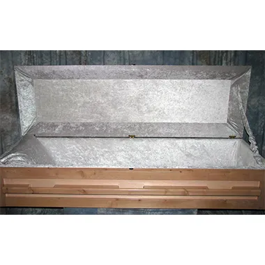 Open Alder Casket by Caskets by Design