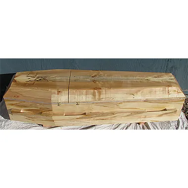 Basic Maple Coffin by Caskets by Design