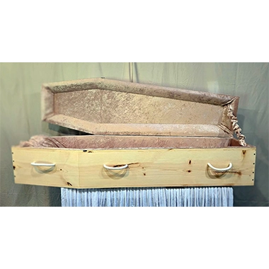 Simple Cowboy Coffin by Caskets by Design