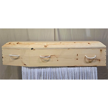Pine Cowboy Coffin by Caskets by Design