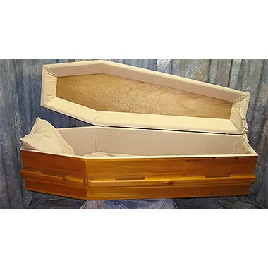 Eco Cedar Coffin by Caskets by Design
