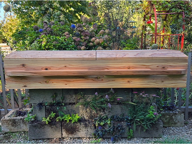 Japanese Cedar Casket with Two-Piece Lid – Handmade in Oregon by Caskets by Design