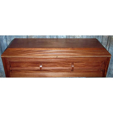 Oversized Mahogany Casket by Caskets by Design