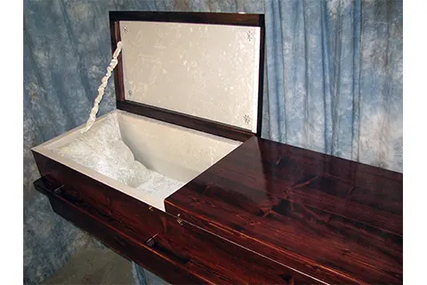 Pine Box Casket - Our Pine box caskets are a modern improvement to a once popular style, that are made in the traditional rectangular box design with a single flat lid.