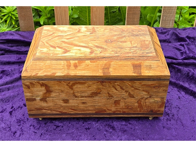 Oak Mini Casket Urn – Handmade by Caskets by Design